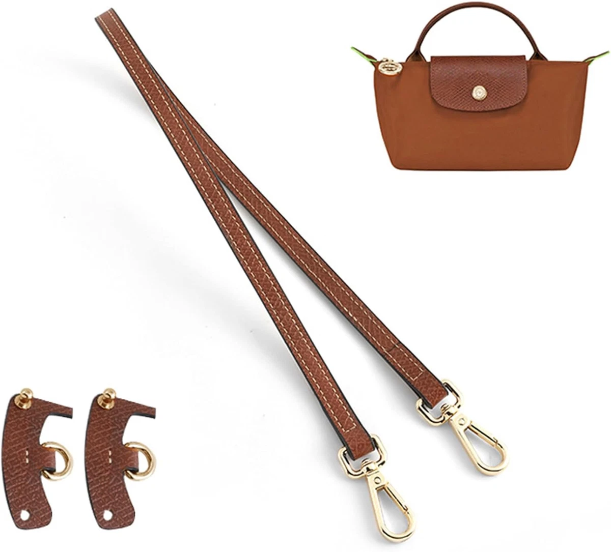 Leather Purse Straps Crossbody Adjustable Shoulder Strap for Mini