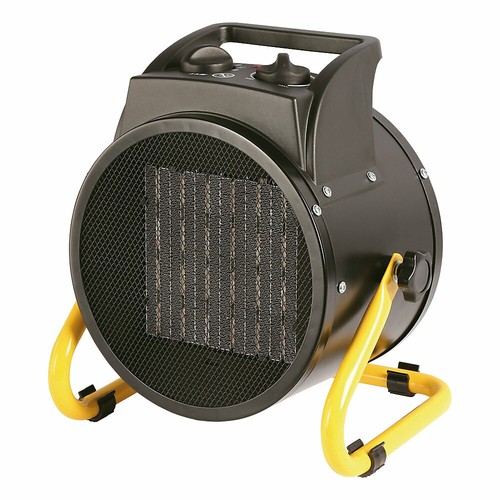 YELLOW FREESTANDING ELECTRIC FAN SPACE HEATER 2.5KW/2500W 3