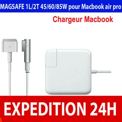 ISONIX Chargeur alimentation compatible C MAGSAFE 1L/2T 45/60/85W pour Macbook air pro
