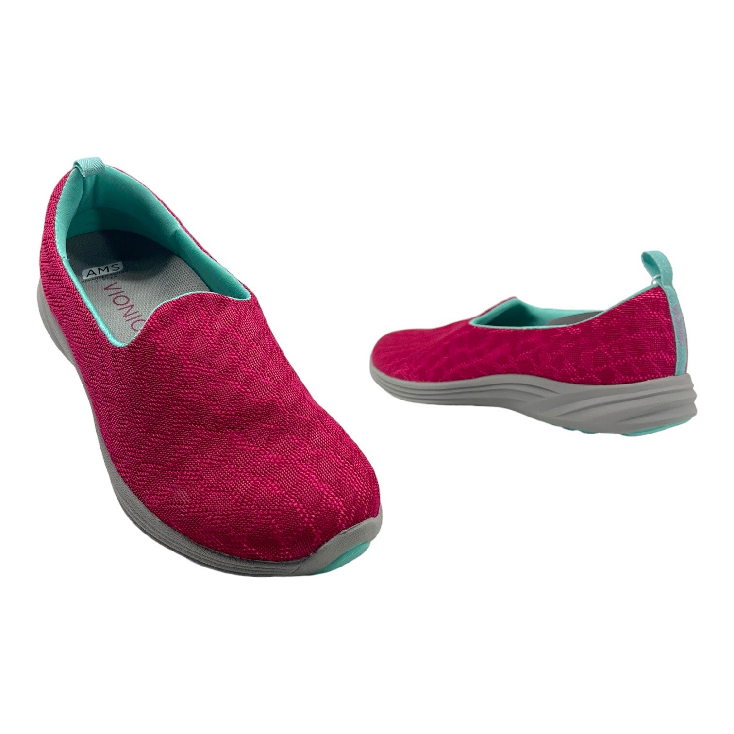VIONIC Womens 11 Canvas HYDRA AMS Slip On Sneakers Arch Support Orthaheel PINK
