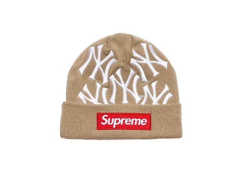 Bonnet marron Supreme New York Yankees New Era boîte logo