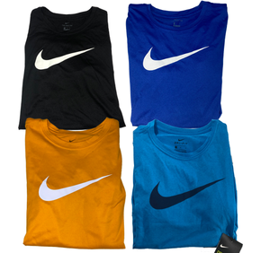 black orange and blue nike shirt