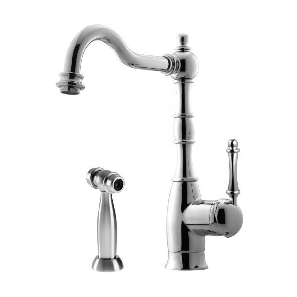 Houzer Regal Series Polished Chrome Traditional Kitchen Faucet REGSS-181-PC