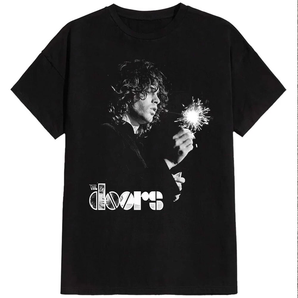 The Doors Camiseta Jim Morrison Floral Cuadrado Oficial Unisex