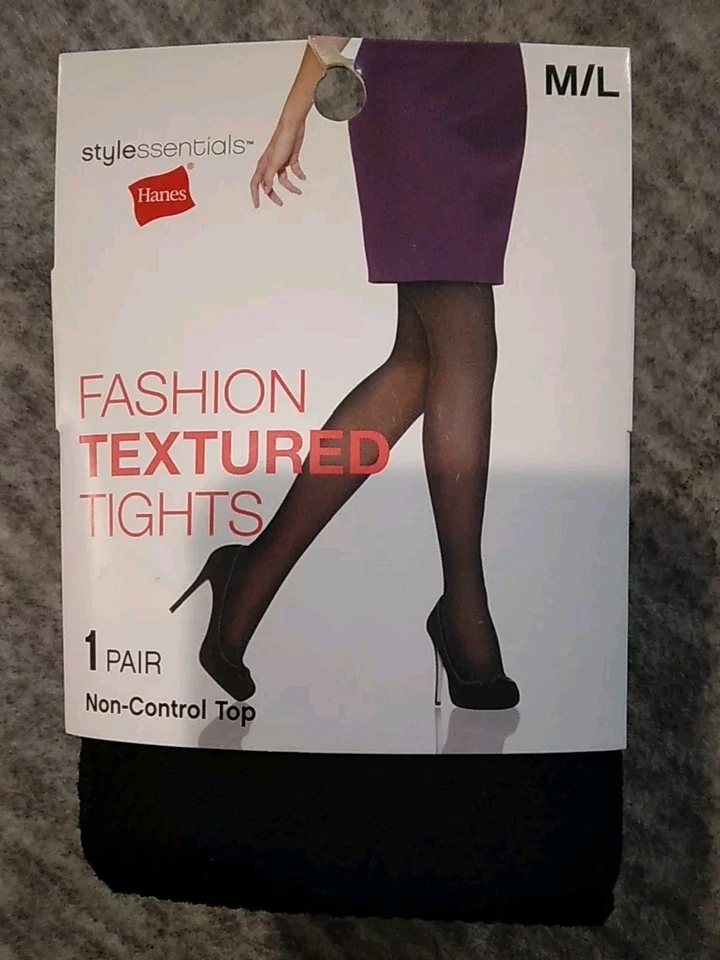 Paquetes de 4 Medias Hanes Stylessentials Moda Texturizadas Punto Diamante Negro M/L Foto 3 de 4