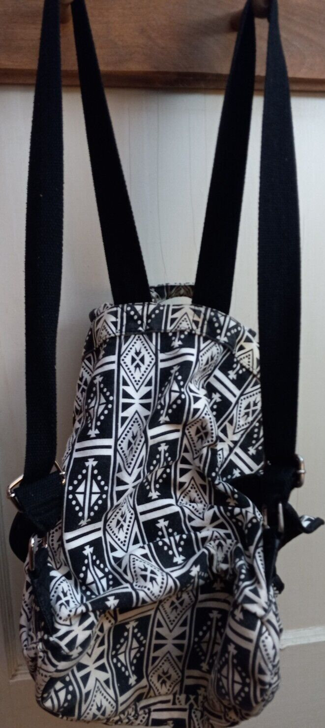 Black & White Aztec Pattern Backpack - image 3