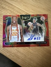 2025 Panini Select WNBA SANIYA RIVERS AUTOGRAPH/AUTO COURTSIDE RED /99 SUN