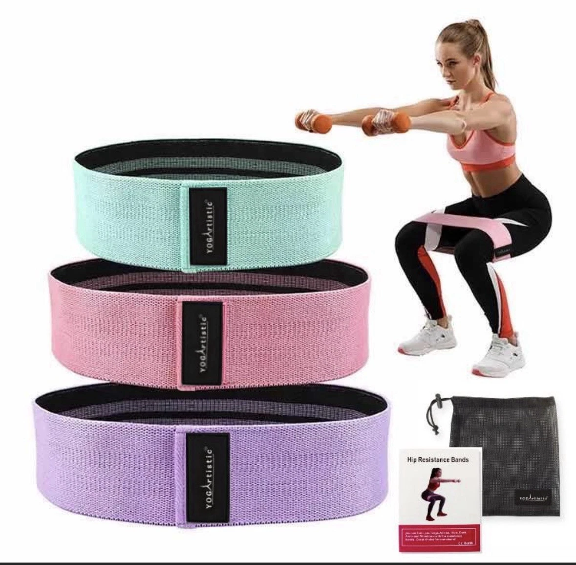 YOGARTISTIC Resistance Bands[Set of 3 Levels]Premium Durable Non-slip Material
Opens in a new window