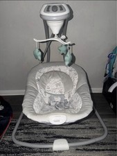 Graco Baby Swing Gray with Vibration, Adjustable Speeds, Star Toys