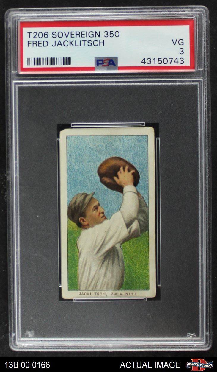 1909 T206 Fred Jacklitsch Sovereign Phillies PSA 3 - VG