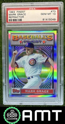 Mark Grace PSA 10 1993 Topps Finest Refractor Chicago Cubs #73 5049