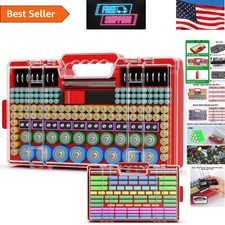 Battery Organizer Storage Holder Box Case with Tester New Ultra-Large 285
