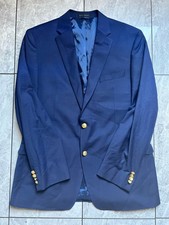 Lauren Ralph Lauren Coolmax/Wool Navy Blazer Gold Buttons Mens Sport Coat 42L