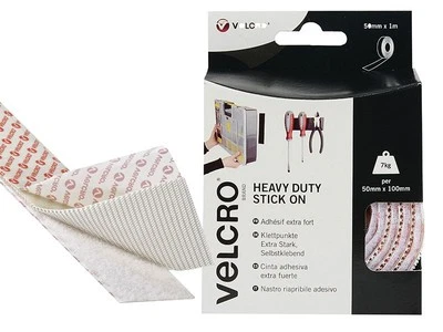 VELCRO® Brand Pita Pelekat Berat 50mm x 1m Putih - Image 1 of 2