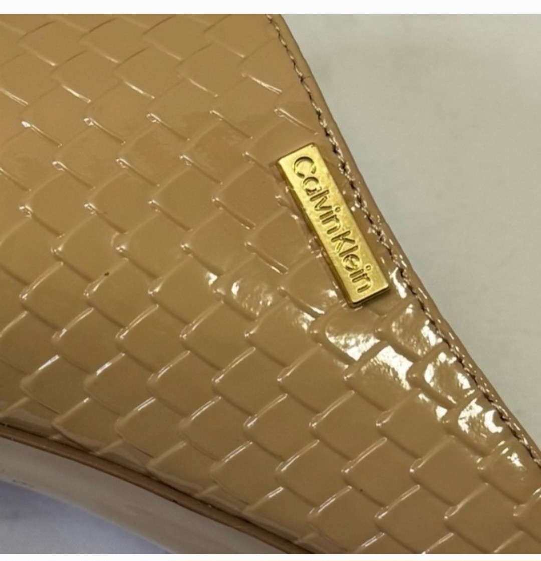 Calvin Klein Cecily Patent Python Beige Textured … - image 13