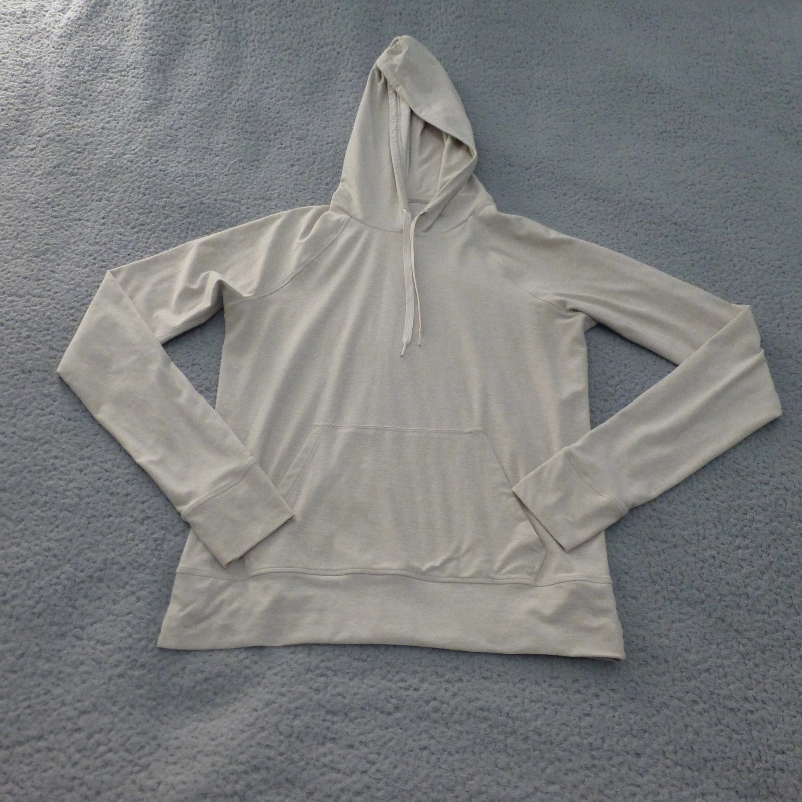 Outdoor Voices Hoodie Womens Medium Lightweight Beige Pullover Athleisure