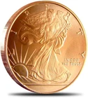 Walking Liberty 1 AVDP Ounce .999 Fine Copper Round Bullion Coin Free Shipping