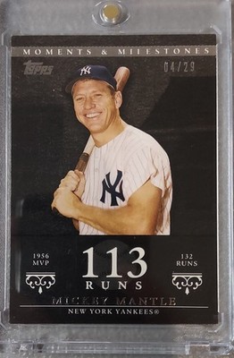 2007 Topps Moments & Milestones - Mickey Mantle #166-63 Black /29