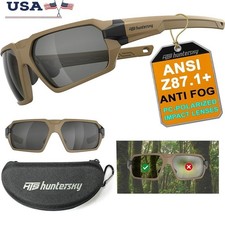 Military Grade Safety Glasses Polarized Anti Fog Ballistic Impact Resistant Set