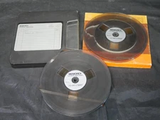 2 Vintage Memorex Reel To Reel  1) 7" inch Case + 2 Tapes -