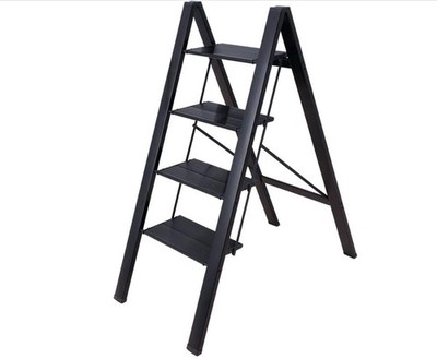 Klappbare 4 Stufen Leiter rutschfeste Trittleiter tragbar Multiposition Matte Hocker