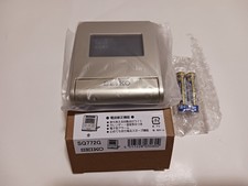 SEIKO Japan Clock Alarm Travel Digital Calendar Gold SQ772G