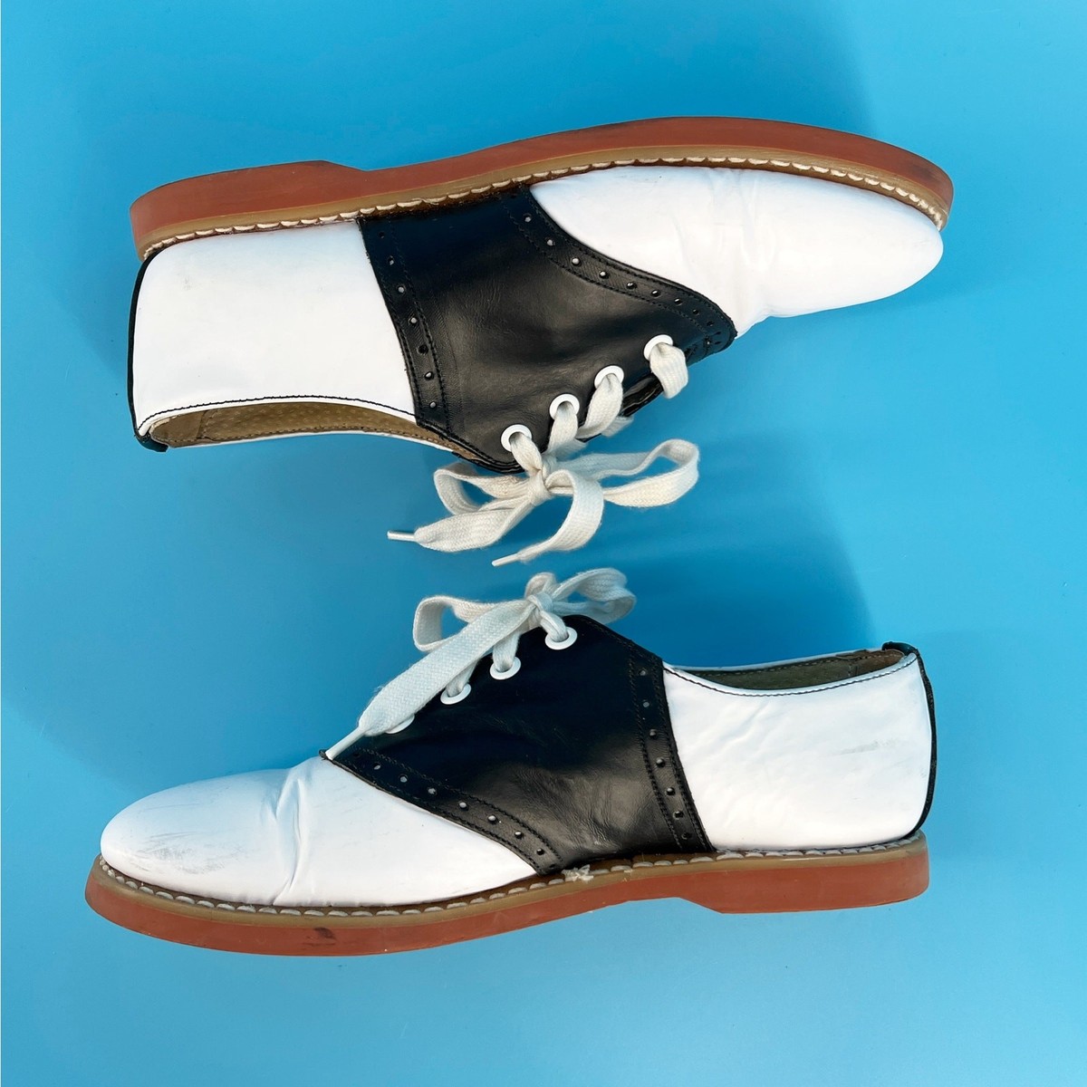 black and white shoes from the 80s