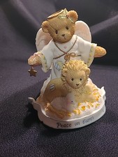 Cherished Teddies Tessa Peace On Earth Angel Bear Figurine Enesco 2003 4" Tall