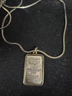 CREDIT  SILVER  2 GR. FINE SILVER .999 PRESIDENT 0291081  BAR PENDANT