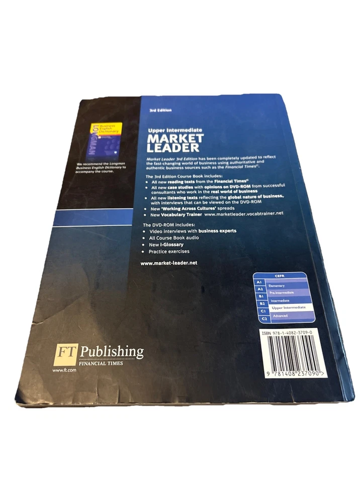 Market Leader Upper Intermediate Course Book w/Sealed DVD Some Marks/Damage - Image 2 of 4