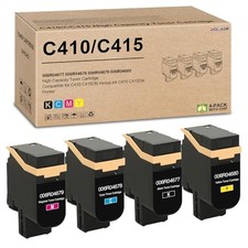  4 Pack BCMY C410 C415 Toner Cartridges Standard Capacity for Xerox Printers