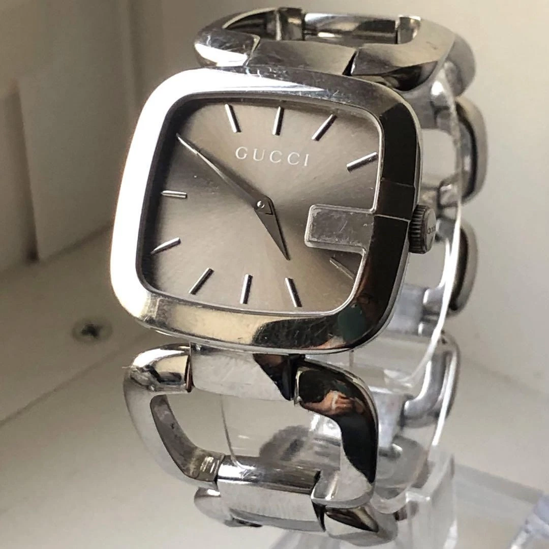 Orologio Gucci Bracciale Argento Quadrato Acciaio Inox