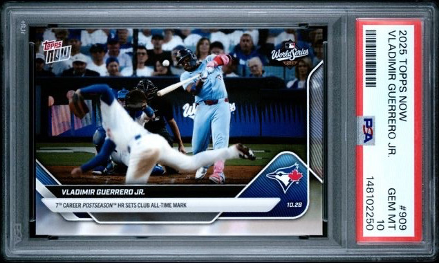 SHOHEI OHTANI v VLADIMIR GUERRERO JR * PSA 10 * 2025 TOPPS NOW WORLD SERIES #909 view 3