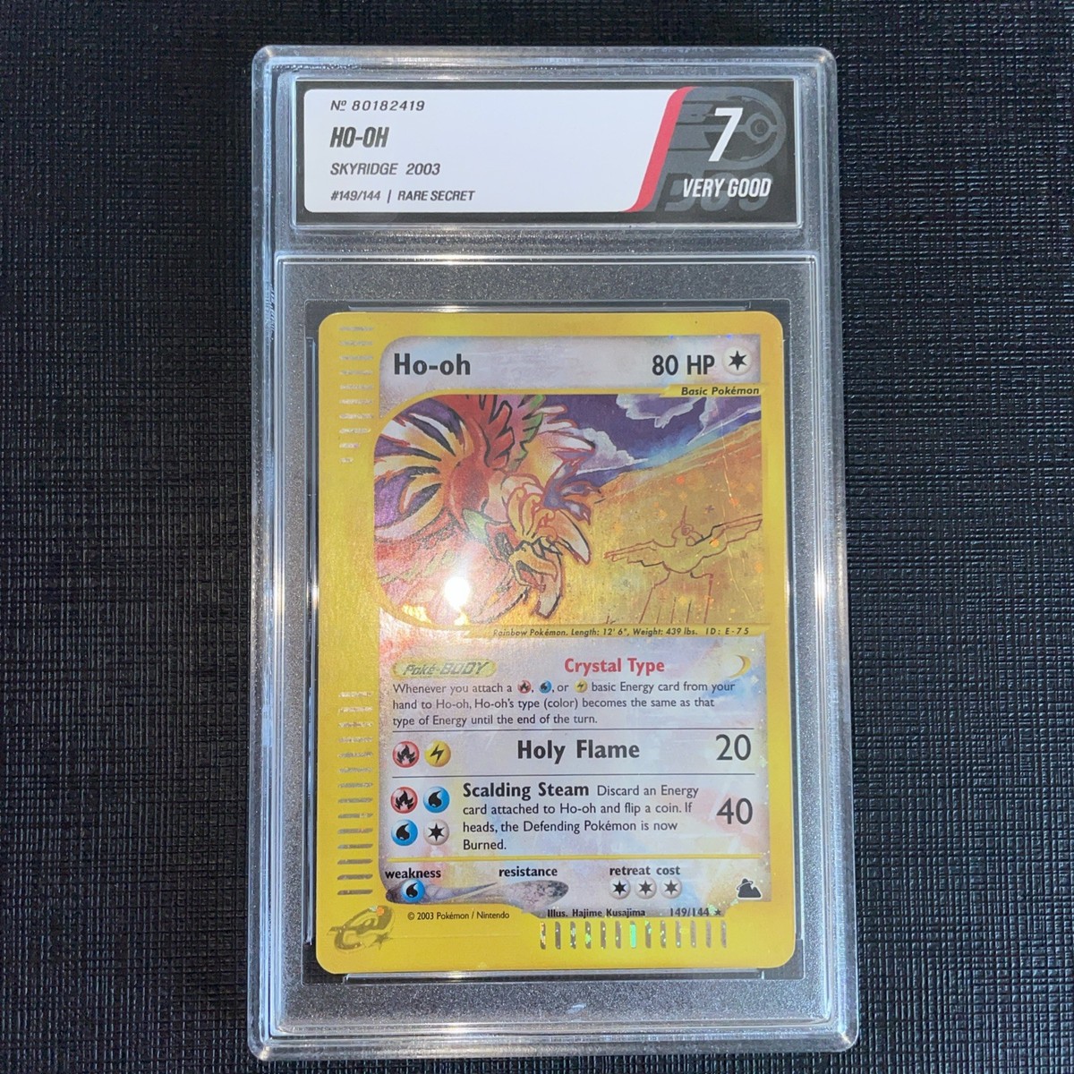 Pokemon Card-Ho-Oh-Skyridge-Holo-149/144-Crystal-ENG | eBay