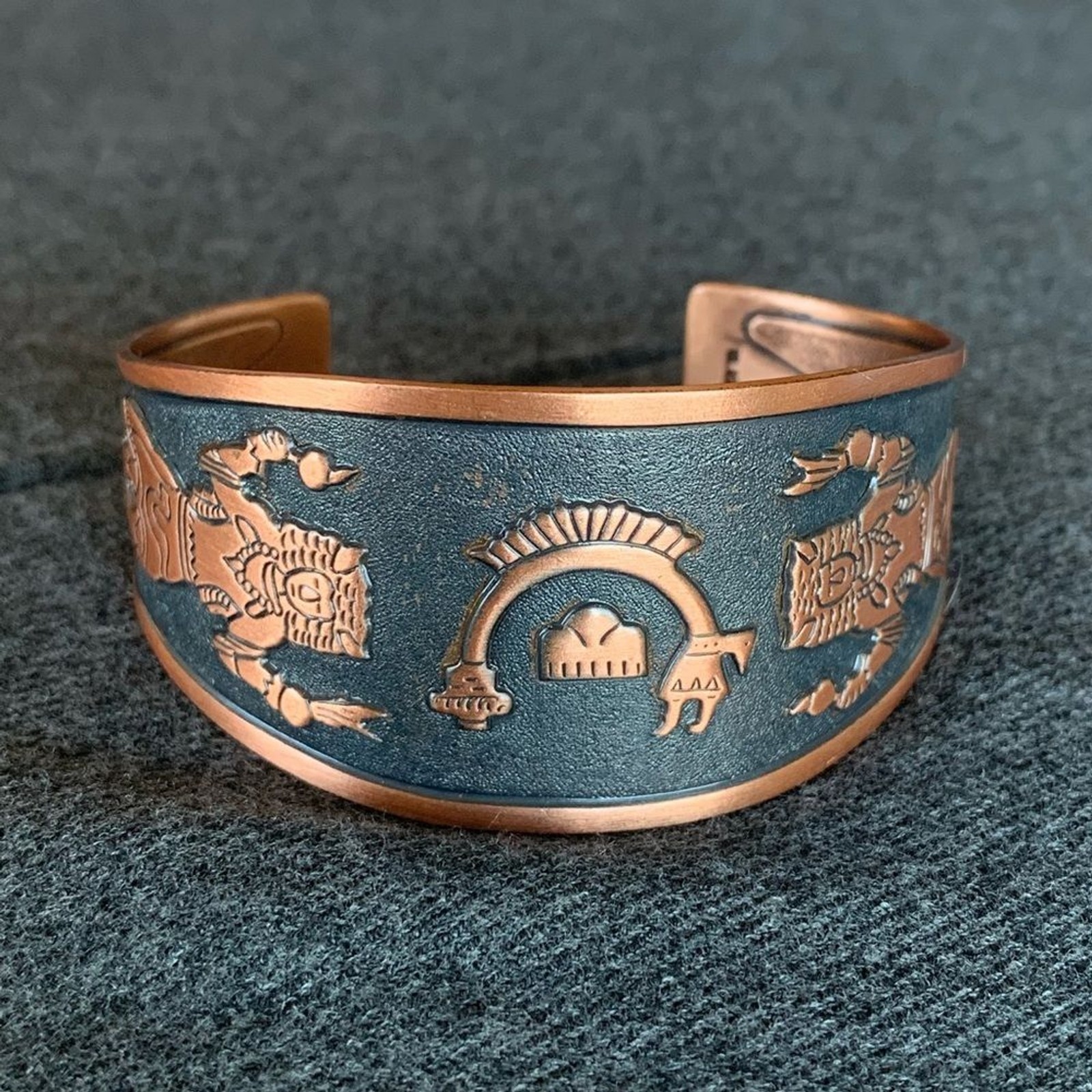 Solid Copper Kachina Bracelet - image 3