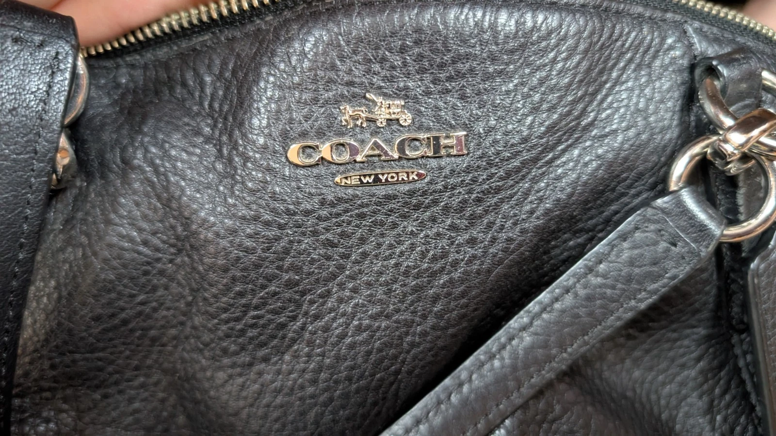 BORSA A TRACOLLA COACH KELSEY IN PELLE CIOTTOLATA F36675 NERA