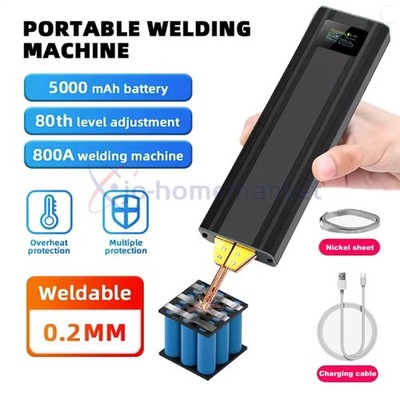 Battery Spot Welder 5000mAh Battery Portable Led Spot Welder for 18650, 26650