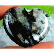 BR1789 41x35x5mm Natural Green/yellow Ocean Crystal Jasper Heart Pendant Bead