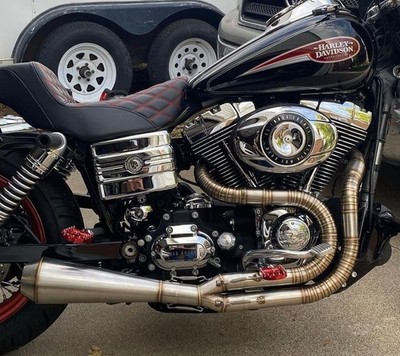 ハーレーFXDBツインワンマフラー Exhaust 2into1 Dyna Harley-Davidson 2 Into 1 StreetBob 2-1 HD FXDB