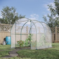 Outsunny Walk In Polytunnel Greenhouse w/ Roll Up Door PVC Cover Refurbished