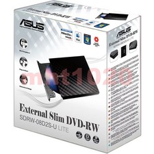 New Asus SDRW-08D2S-U 8x Speed USB 2.0 DVD Burner Portable Optical Drive Black