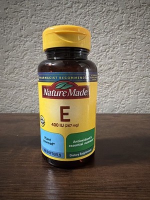 Damage Bottle ** Nature Made Vitamin E 400 Iu (267 mcg) 100 Softgels Exp 06/2030