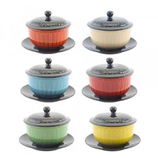 Kitchenware Ceramic Food  Soup Bowls with Plate Teapot Pottery Decorative Gift