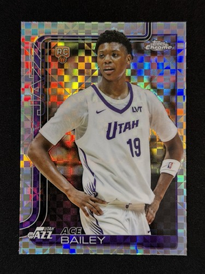 #ad 2025 26 Topps Chrome Ace Bailey #255 X Fractor RC $23.99