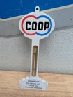 VINTAGE THERMOMETER COOP GAS OIL 7 INCH SIGN POLE LOLLIPOP CAMBRIDGE NEBRASKA