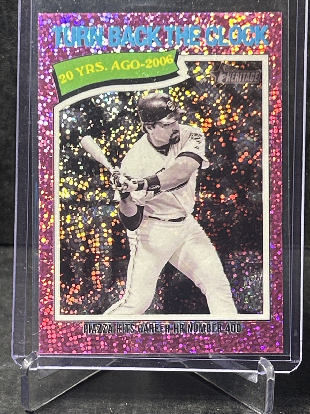 2026 Topps Heritage - Turn Back The Clock Mike Piazza #336 Chrome Pink...