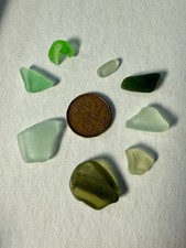 Surf Tumbled Sea Glass For Collectors For Their Collection 8 Rare Pieces