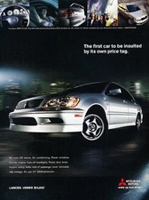 2002 Mitsubishi Lancer - first -  Classic Advertisement Ad A56-B