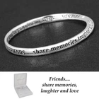 Silver Plated Friends Bangle Bracelet Gift Birthday Christmas Special Love Fun