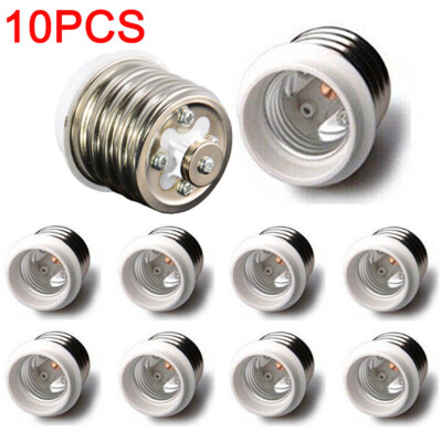 10Pcs Light Bulb Socket Adapter for Mogul Base E39 to Medium E26 Screw Reducer